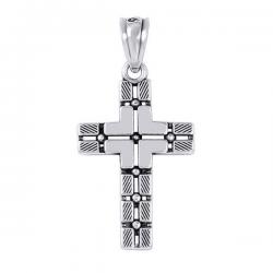 Pandantiv argint 925 cruce cu striatii PSX0555 [1]